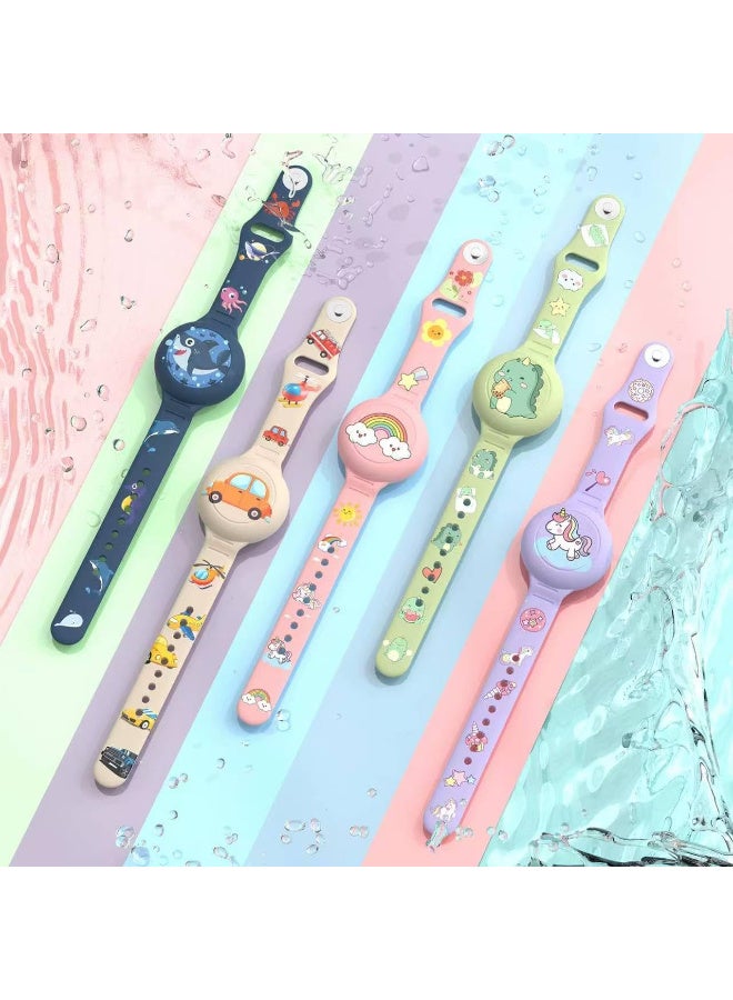 ECO Case Silicone Waterproof Bracelet for Tag, Hidden Design Wristband Case with Drop Protection, Pink Comfortable Tracker Band for Kids and Adults (Car) - Image 3